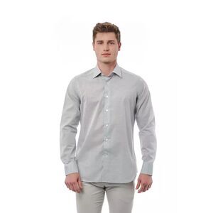 Bagutta Gray Cotton Men Men's Shirt